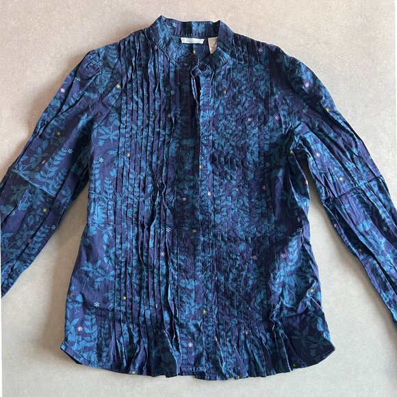 Star Print Pleated Blouse Shirt ASO Luna Lovegood - Picture 2 of 5